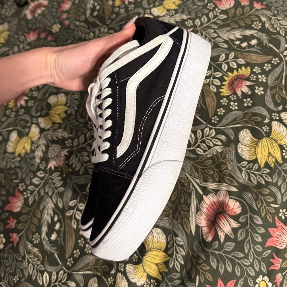 Vans old Skool platform stackform black and white… - image 9